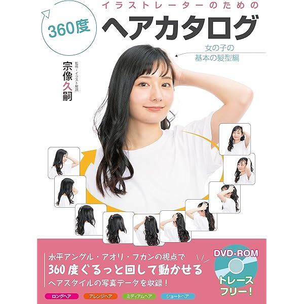 ヘアスタイル　写真集　洋書 ヘアスタイルデッサン集(CD-ROMつき) | 門野 葉一 |本 | 通販